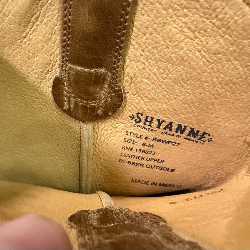Shyanne Leather Western Boots in Tan - Picture 8 of 10